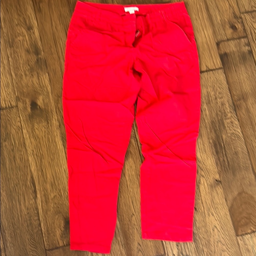 Women’s Red New York & Co Capris Ankle 8 Pants
